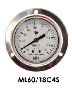 Oil pressure gauges for frond mounding WIGAM ML60/18C4S 