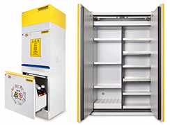 Safety storage cabinets certified for hazardous products