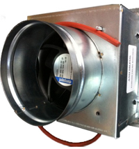 Fan motor copmlete in a box for hot air in fireplaces