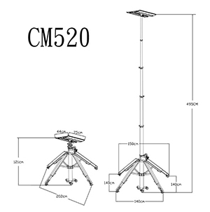 ΑΝΕΒΑΤΟΡΙ ΗΛΕΚΤΡΙΚΟ CM-520, 4,90h/max.140Kgr
