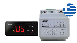 CHILLER Control Unit / 1 or 2 Compressor Heat Pump with 0-10 V Analog Output - KIOUR