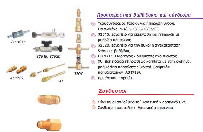 Προσαρμοστικά βαλβιδάκια & σύνδεσμοι