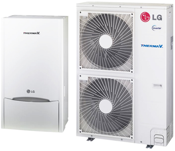 LG Therma V Air to Water Heat Pump- DC Inverter, capacity: 14,0 Kw  HU141.U31&HN1616.NK1 