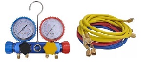 Manifold set R134/407C/404A with set of Hoses 1,60m